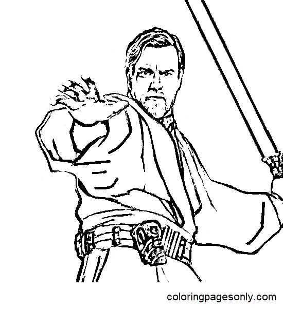Desenhos de Obi Wan Kenobi Para Colorir 10