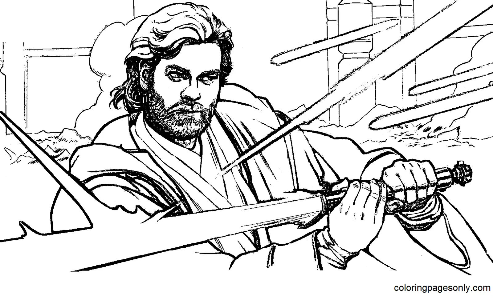 Desenhos de Obi Wan Kenobi Para Colorir 13