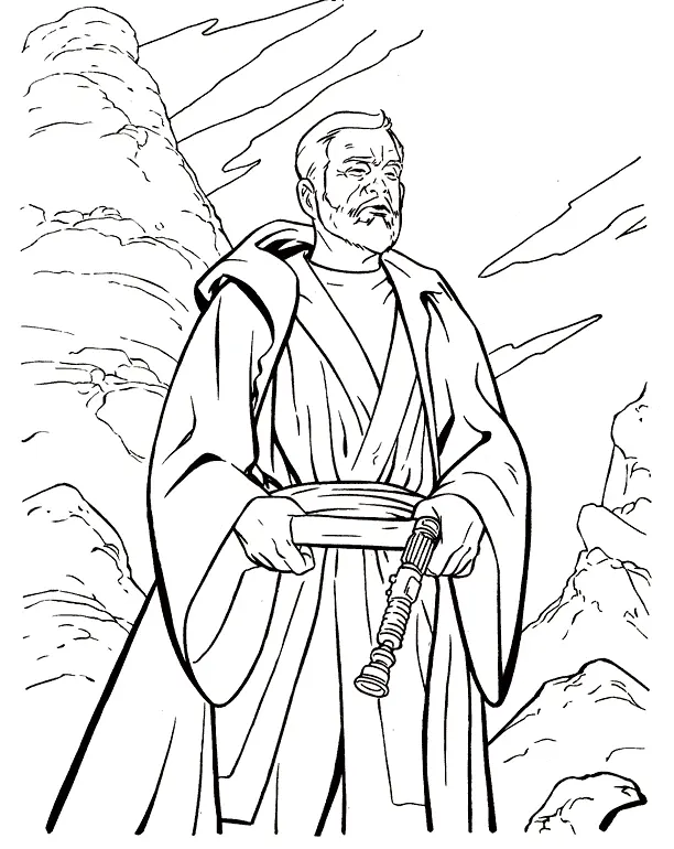 Desenhos de Obi Wan Kenobi Para Colorir 18