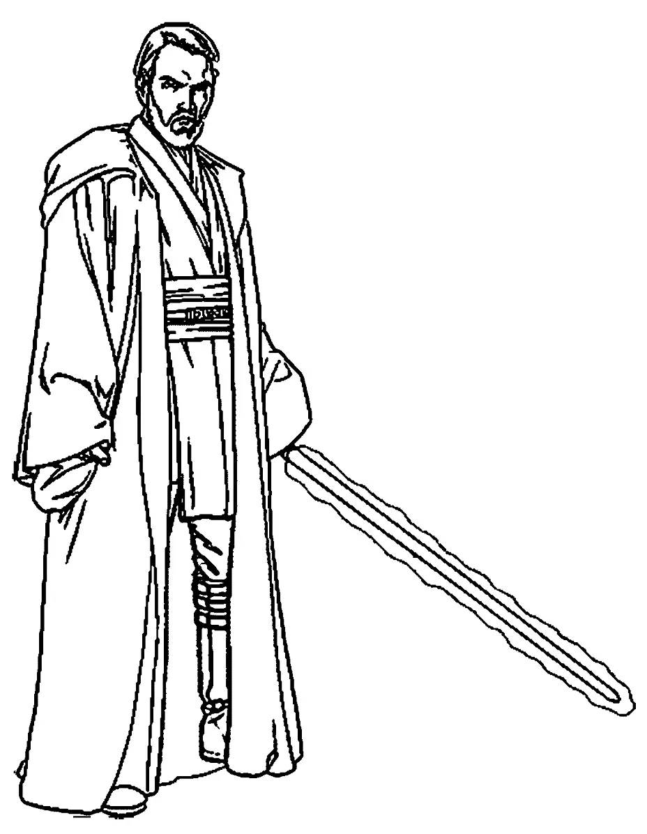 Desenhos de Obi Wan Kenobi Para Colorir 2