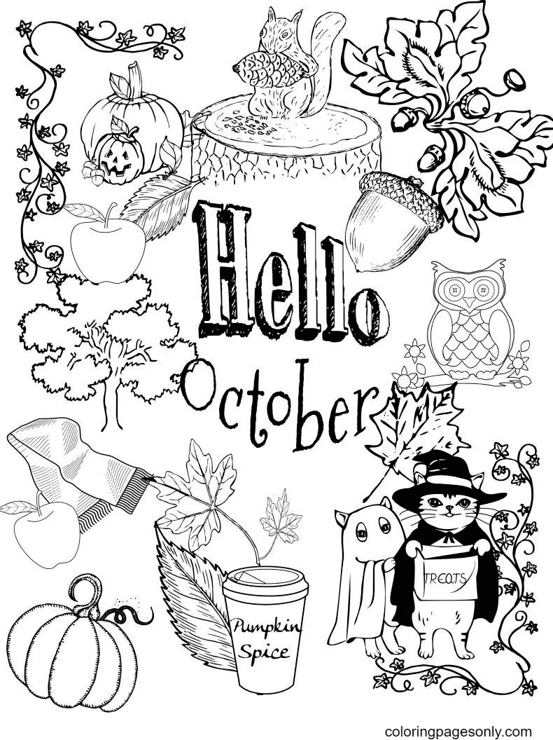 October Coloring Pages 12