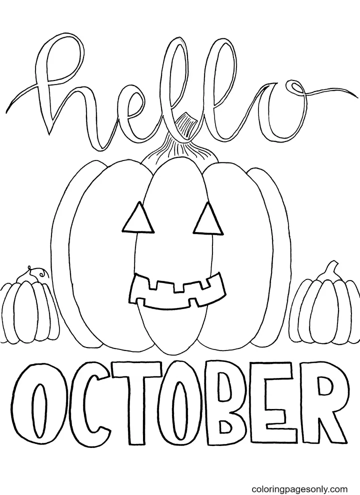 October Coloring Pages 2