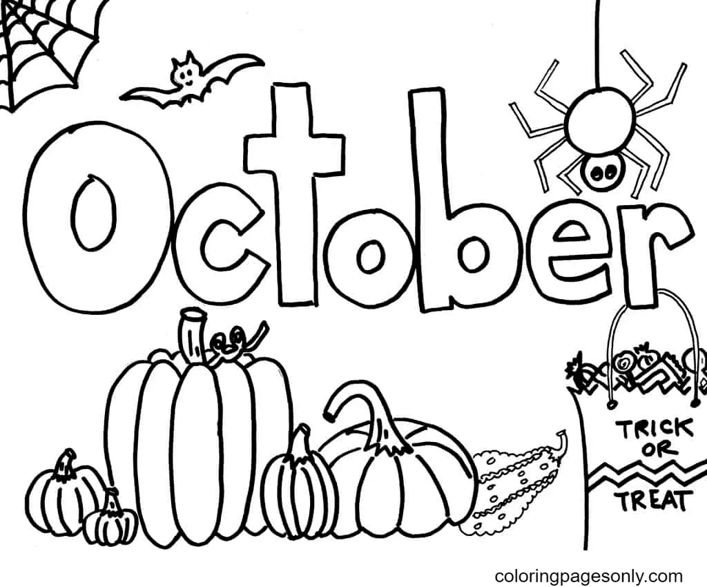 October Coloring Pages 3