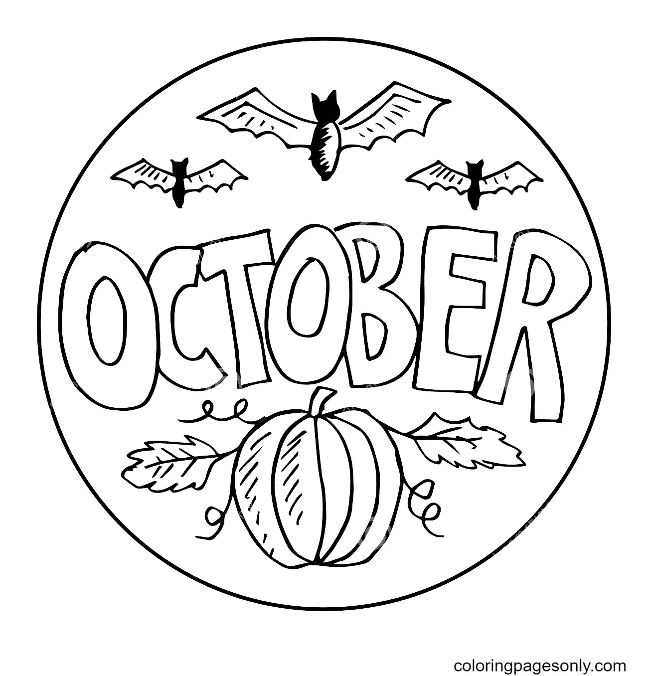 October Coloring Pages 5