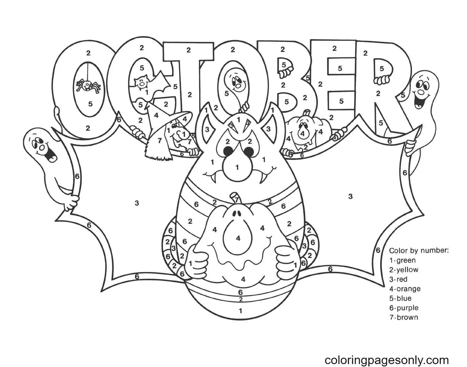 October Coloring Pages 6