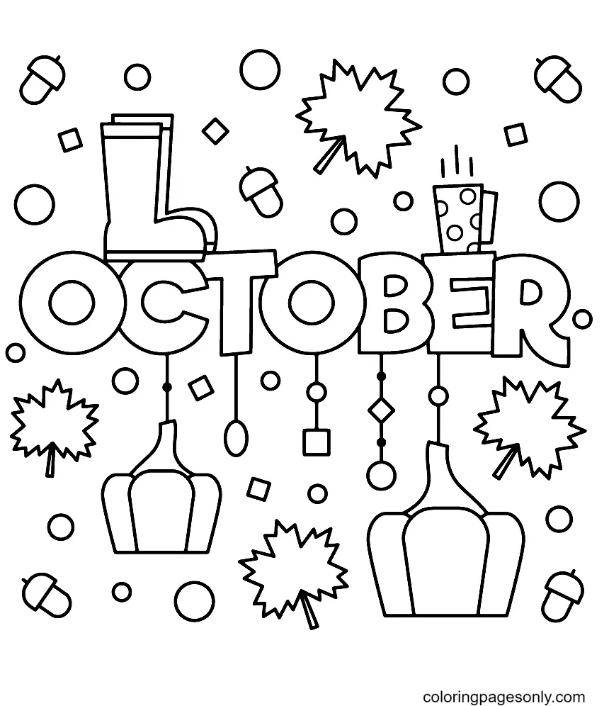 October Coloring Pages 7