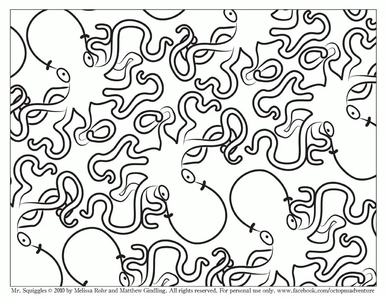Octopus Coloring Pages 10