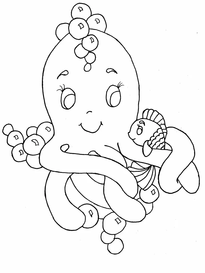 Octopus Coloring Pages 12