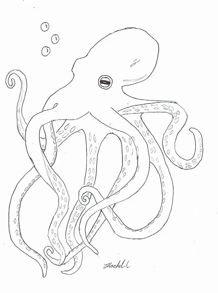 Octopus Coloring Pages 23