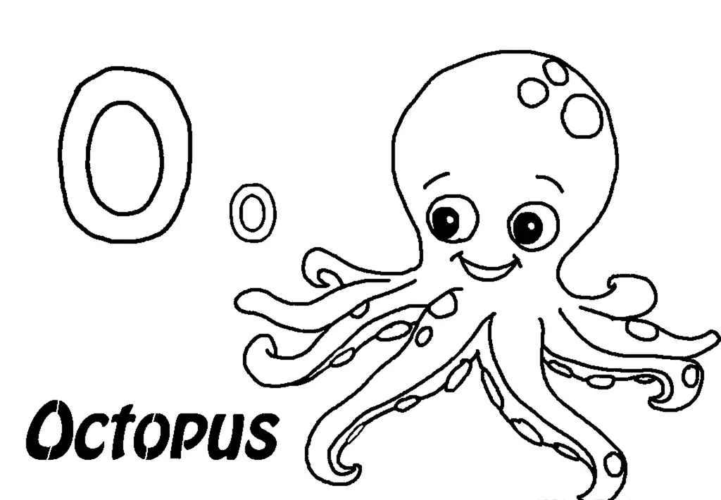 Octopus Coloring Pages 4