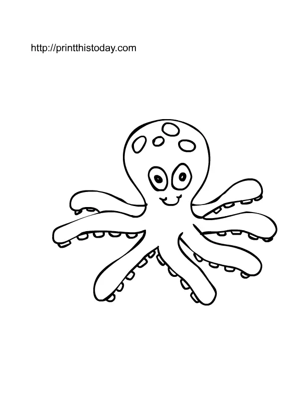 Octopus Coloring Pages 5