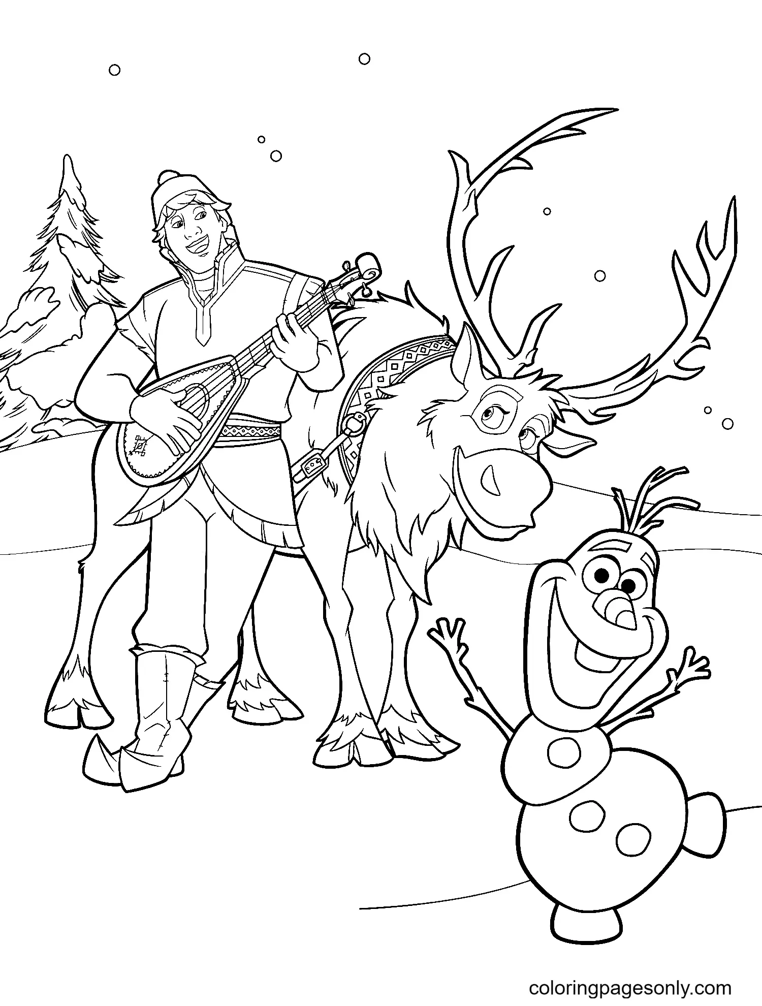 Olaf Coloring Pages 16