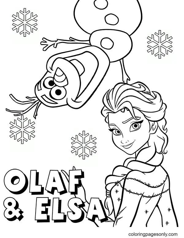 Olaf Coloring Pages 4