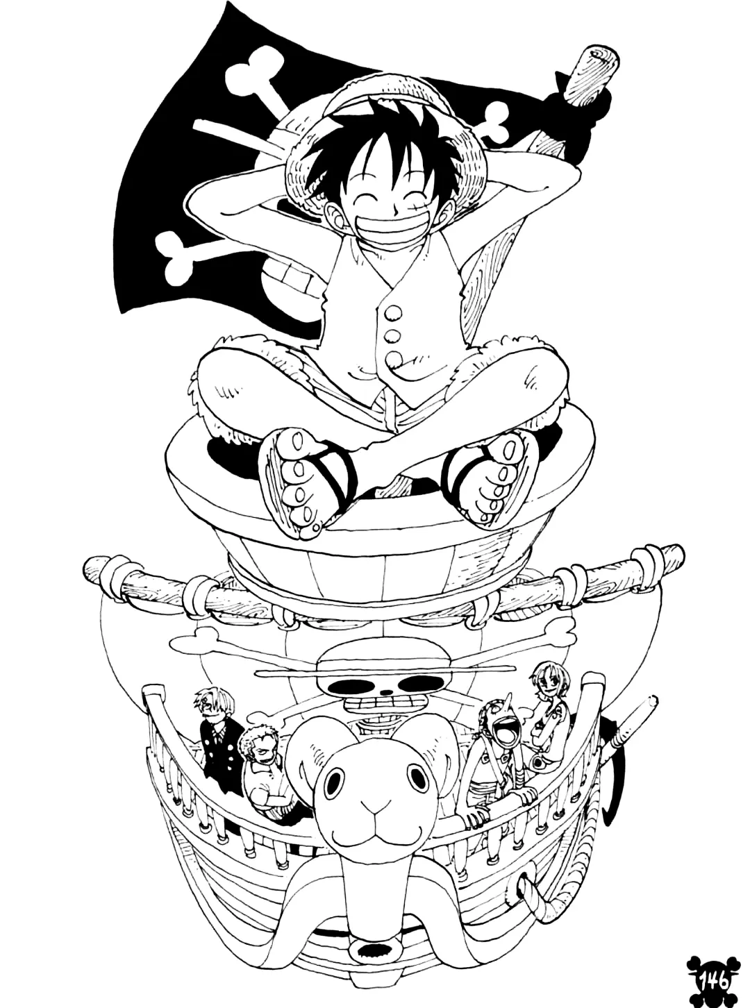 Desenhos de Personagens One Piece Para Colorir 11