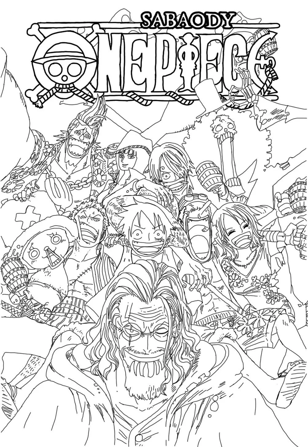 Desenhos de Personagens One Piece Para Colorir 8