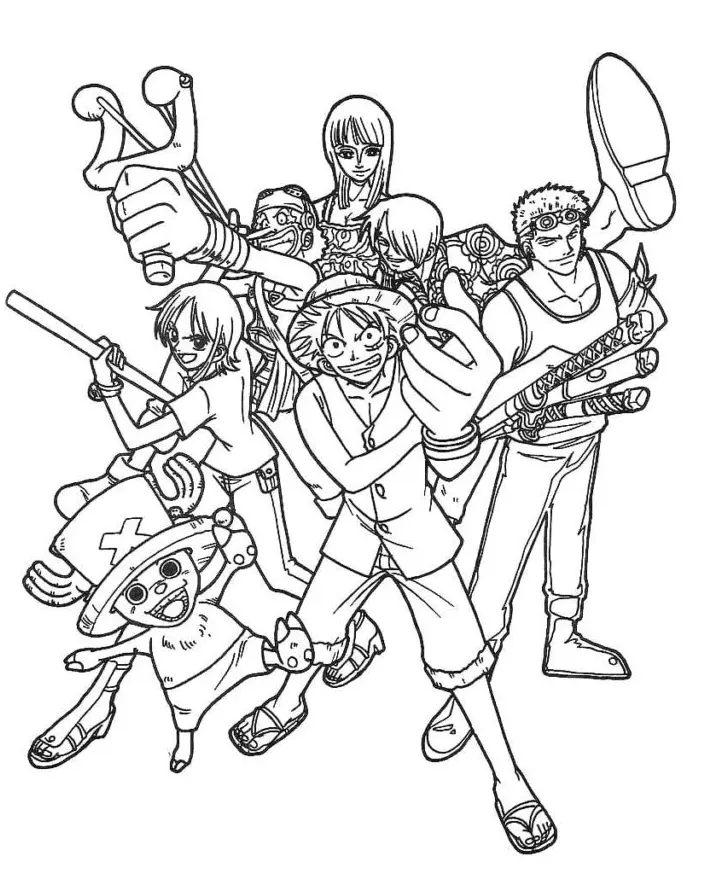 Desenhos de Personagens One Piece Para Colorir 9