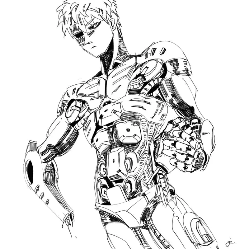 One Punch Man Ausmalbilder 15