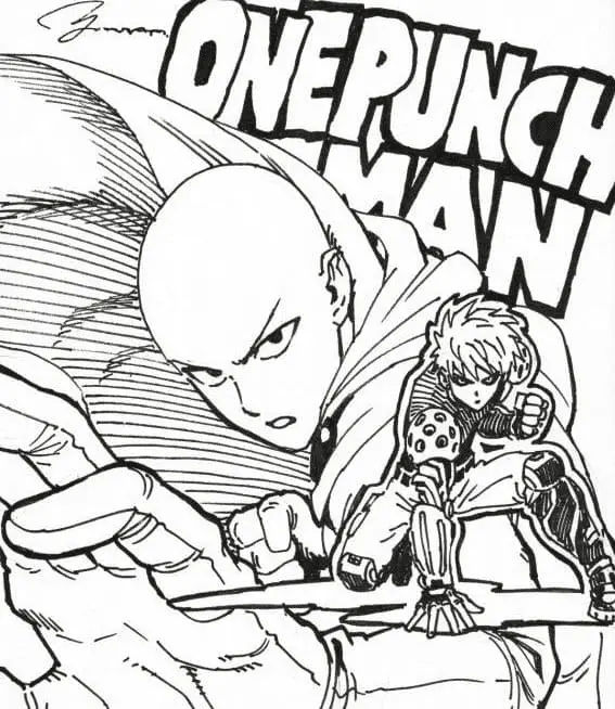 One Punch Man Ausmalbilder 2