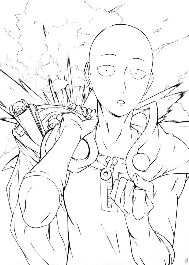 One Punch Man Ausmalbilder 49