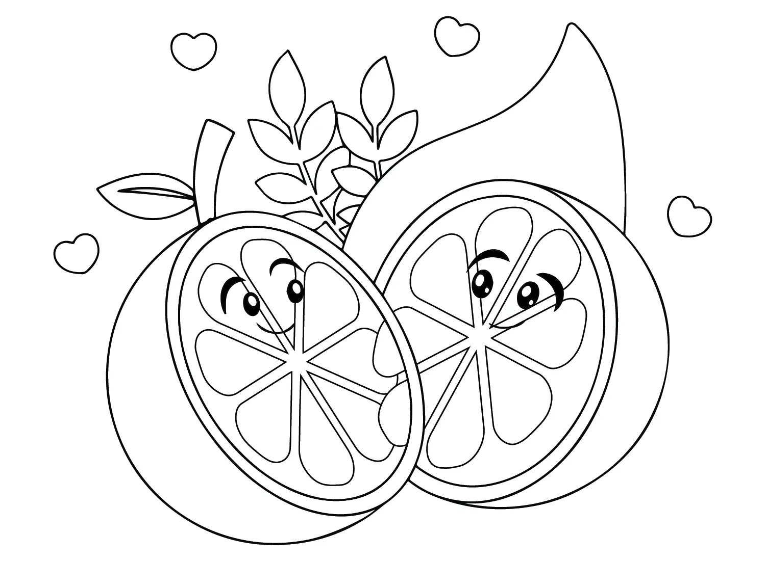 Oranges Coloring Pages 22