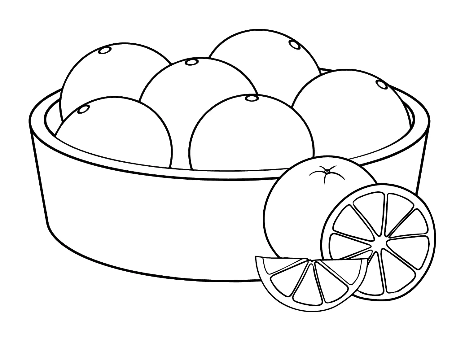 Oranges Coloring Pages 8
