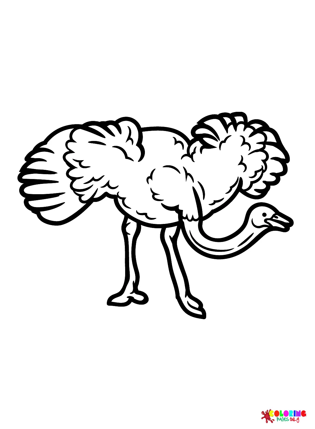 Avestruz Para Colorear 32