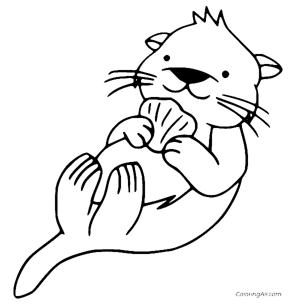 Otter Coloring Pages 2