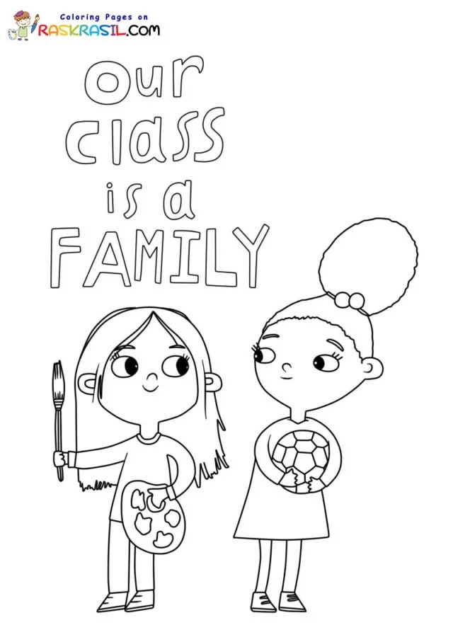 Our Class is a Family Coloring Pages 10