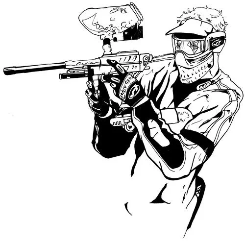 Desenhos de Paintball Para Colorir 10