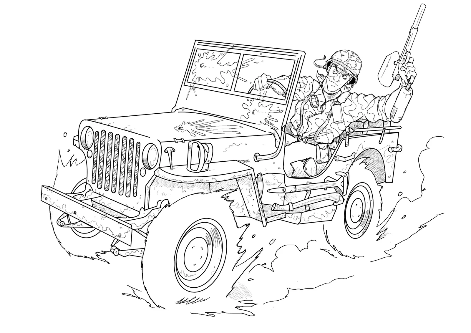 Desenhos de Paintball Para Colorir 3