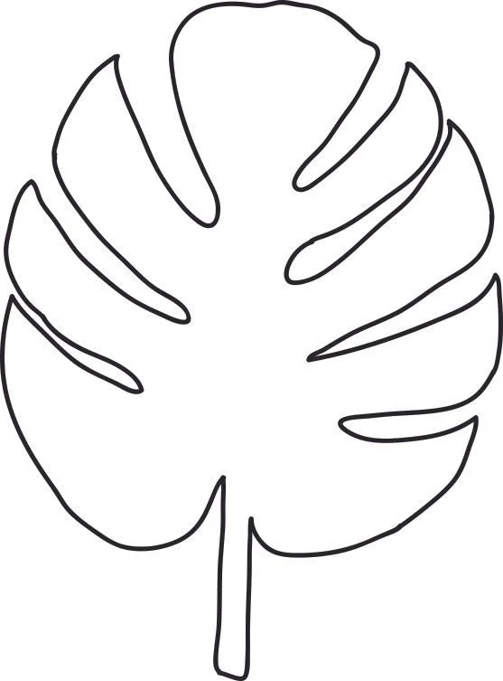 Desenhos de Folha de Palmeira Para Colorir 2