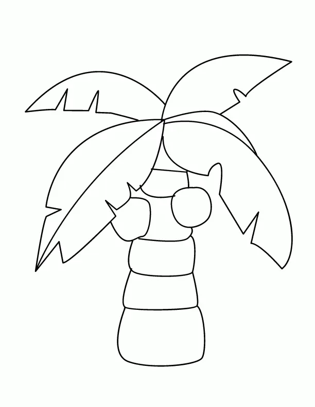 Palm Tree Coloring Pages 14