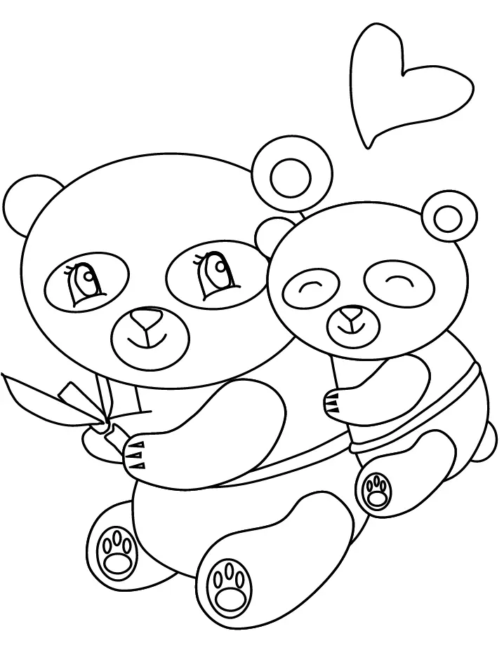 Panda Coloring Pages 12