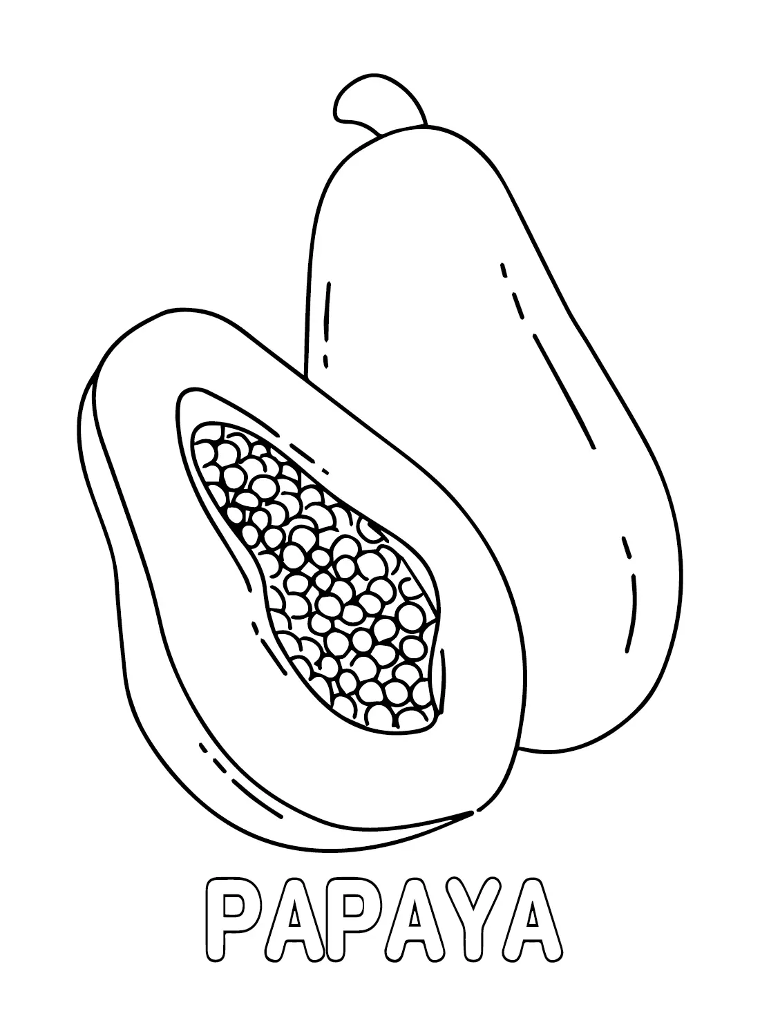 Papaya Coloring Pages 1