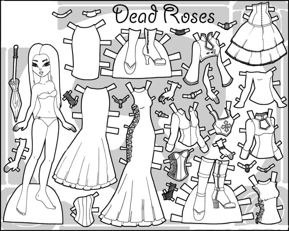 Munecas De Papel Para Colorear 88