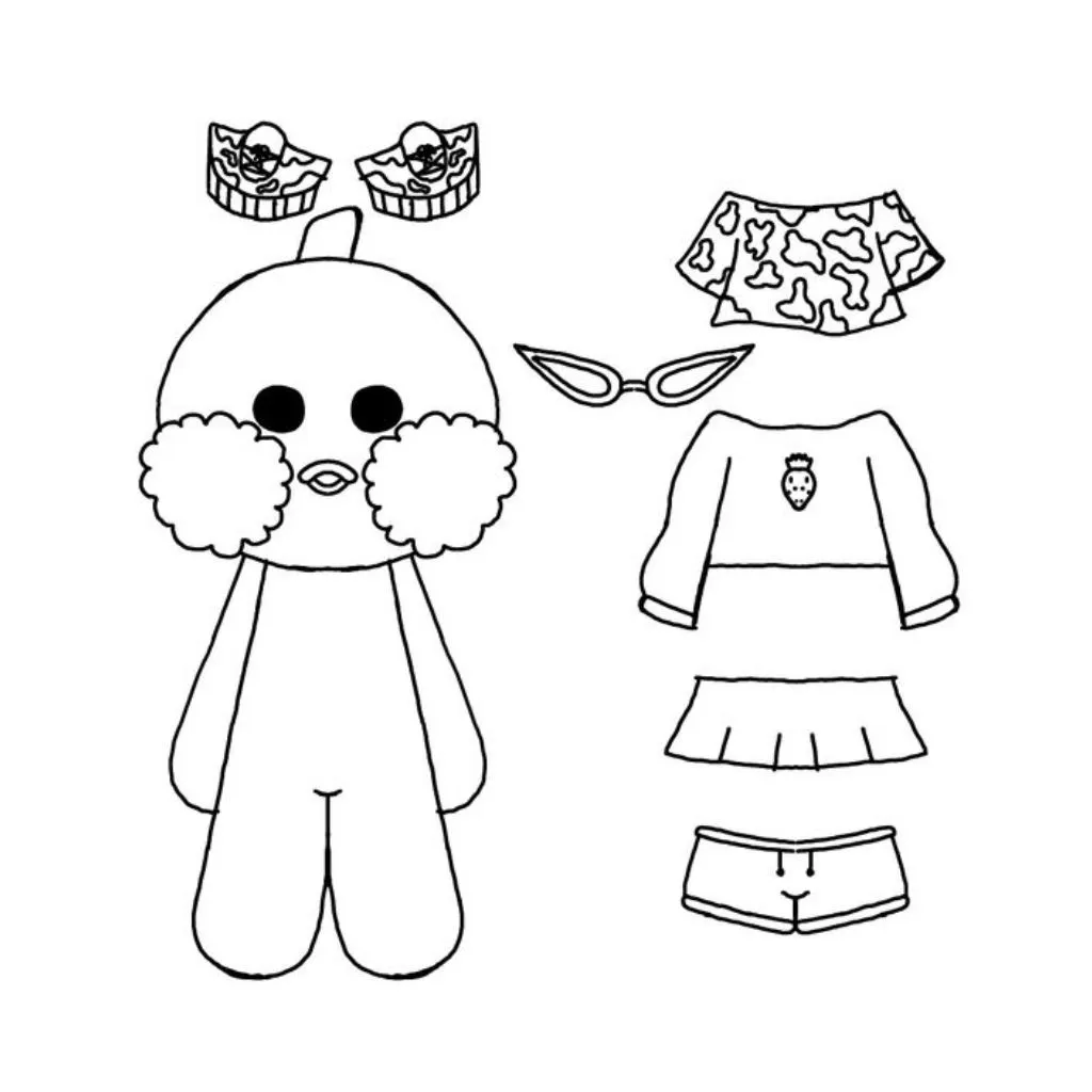 Pato De Papel Para Colorir 20