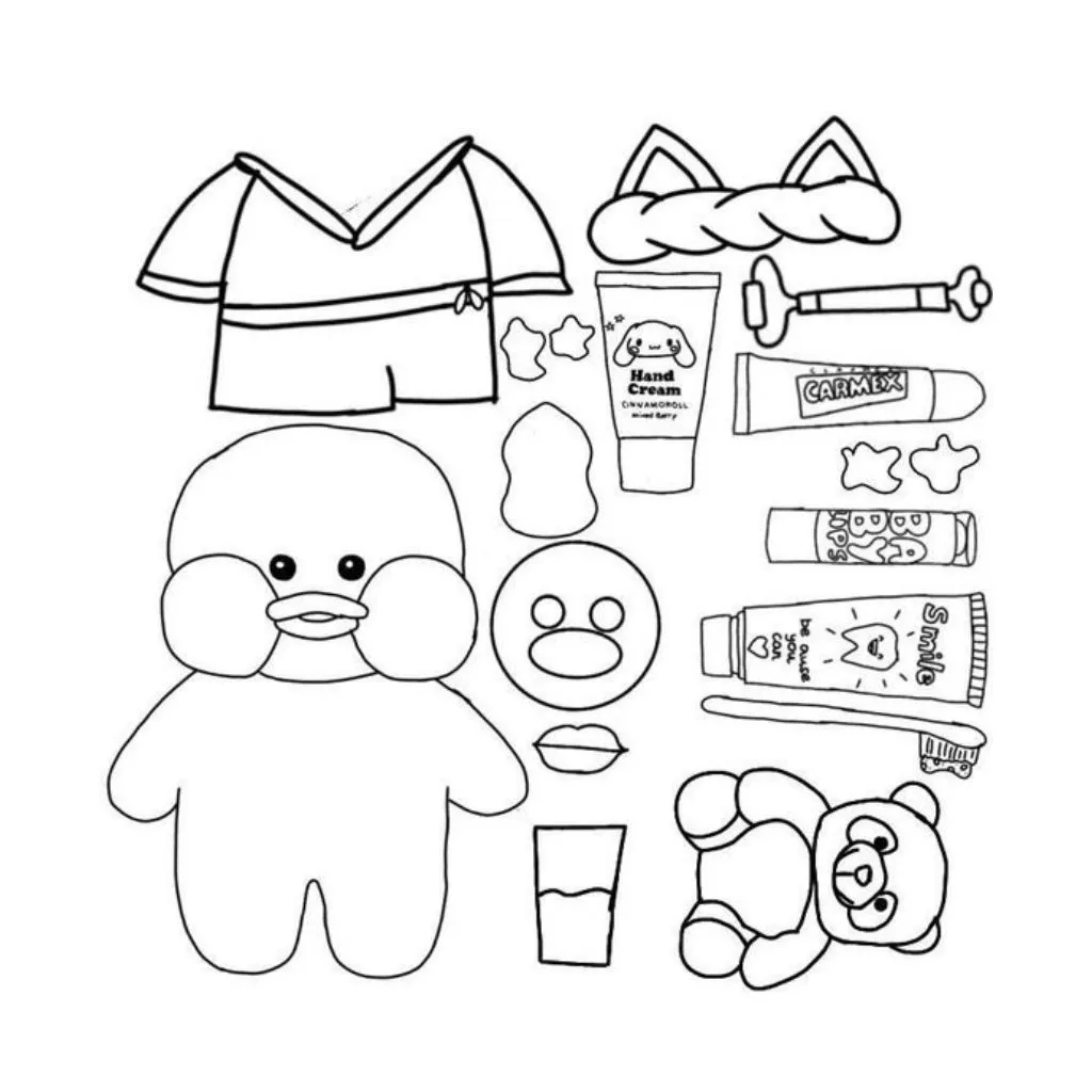 Pato De Papel Para Colorir 26