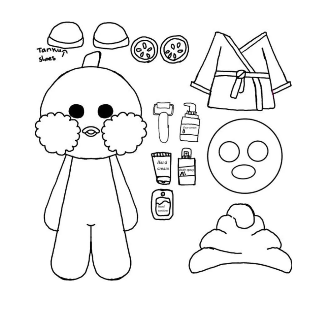Pato De Papel Para Colorir 16
