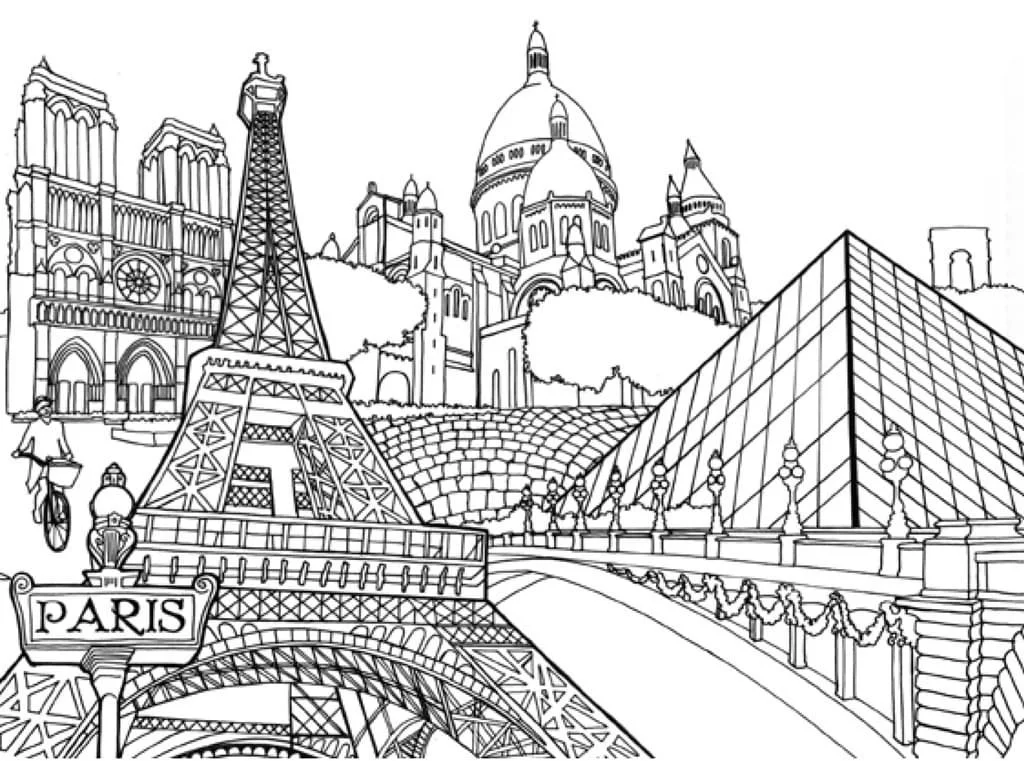 Paris Ausmalbilder 24