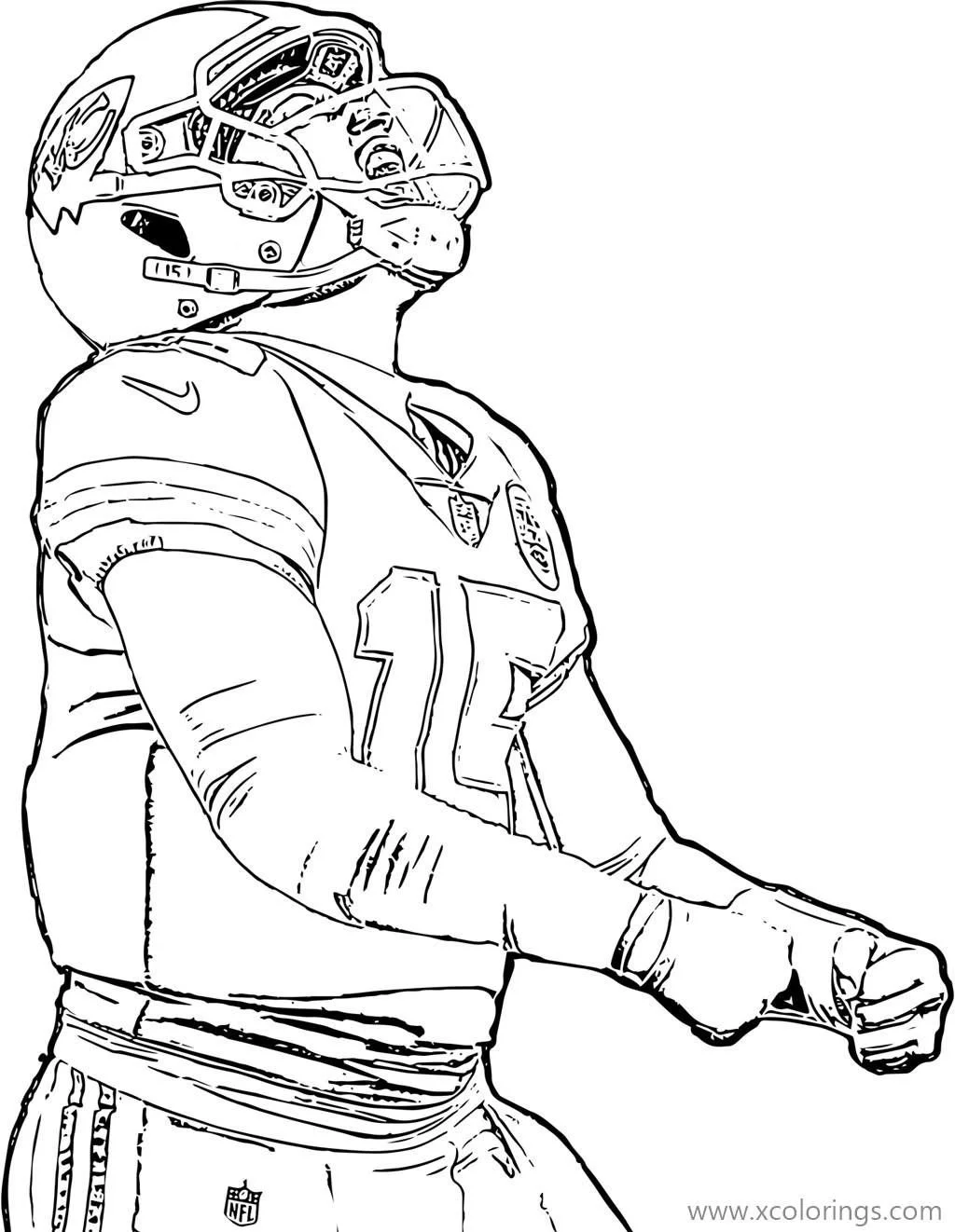 Desenhos de Patrick Mahomes Para Colorir 5