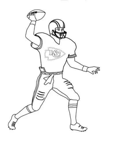 Desenhos de Patrick Mahomes Para Colorir 8