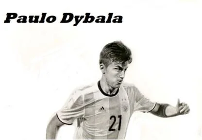 Desenhos de Paulo Dybala Para Colorir 3