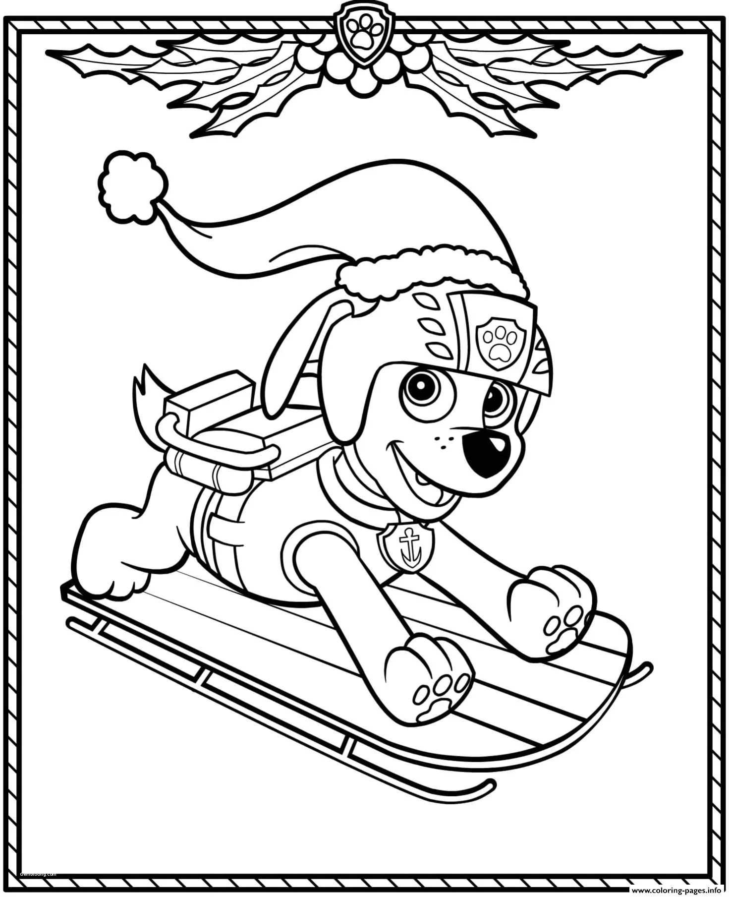 Paw Patrol Weihnachts-Ausmalbilder 9