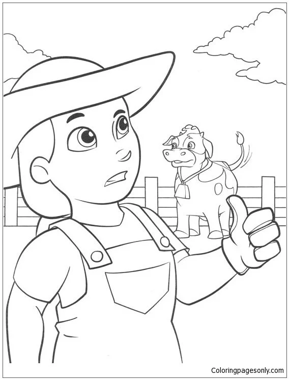 Paw Patrol Farmer Yumi Coloring Pages 4