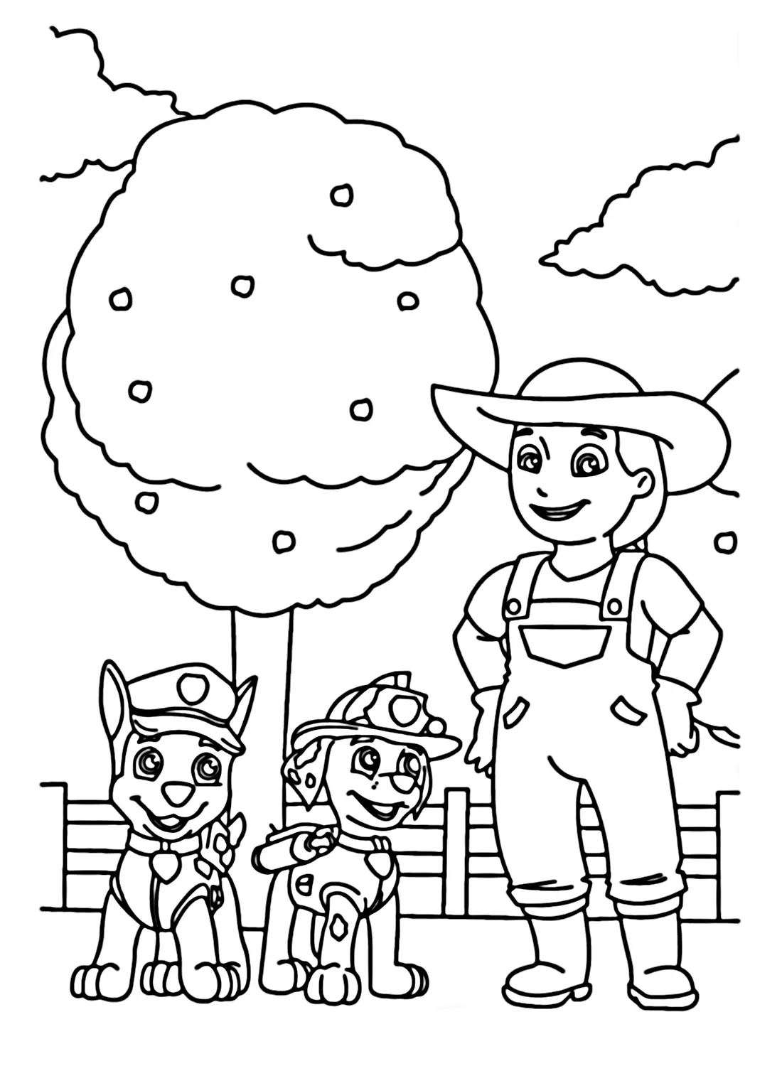 Paw Patrol Farmer Yumi Coloring Pages 5