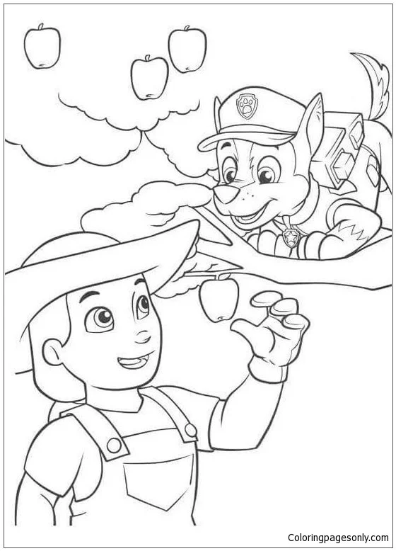 Paw Patrol Farmer Yumi Coloring Pages 6