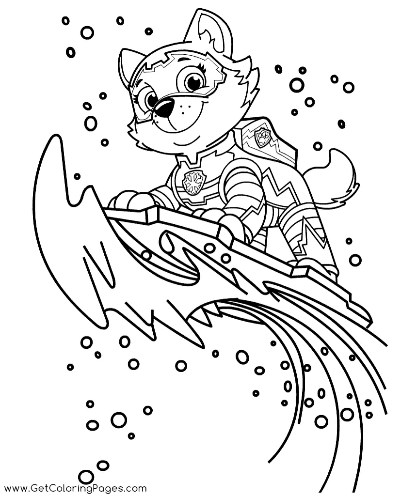 Paw Patrol Mighty Pups Coloring Pages 16
