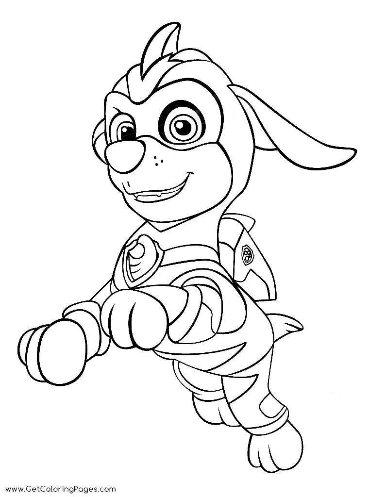Paw Patrol Mighty Pups Coloring Pages 37