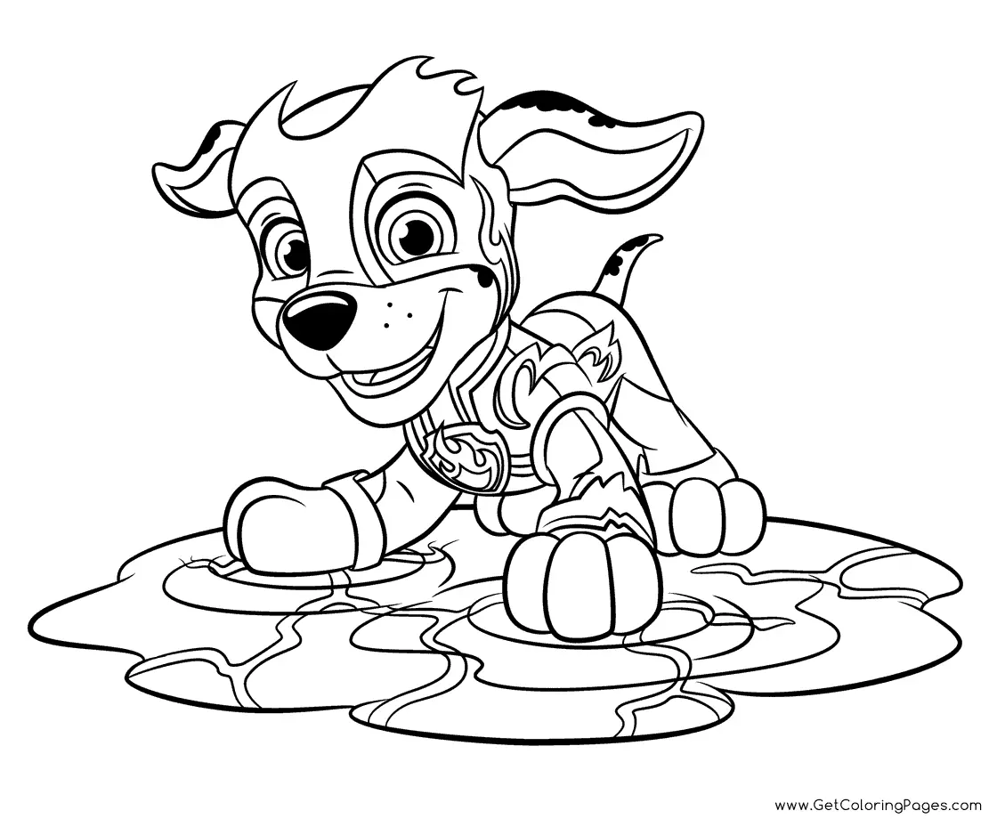 Paw Patrol Mighty Pups Coloring Pages 4
