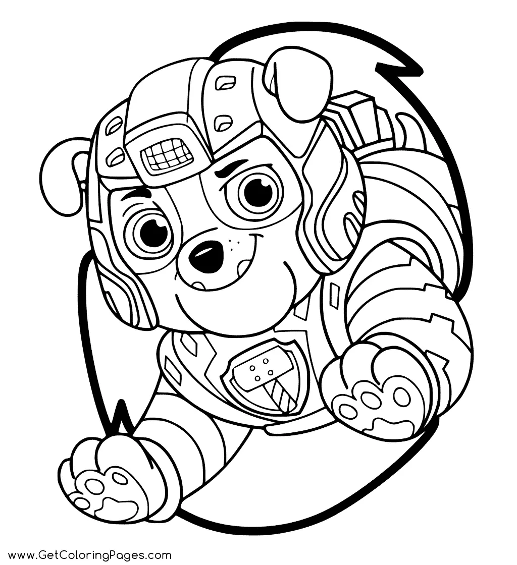 Paw Patrol Mighty Pups Para Colorear